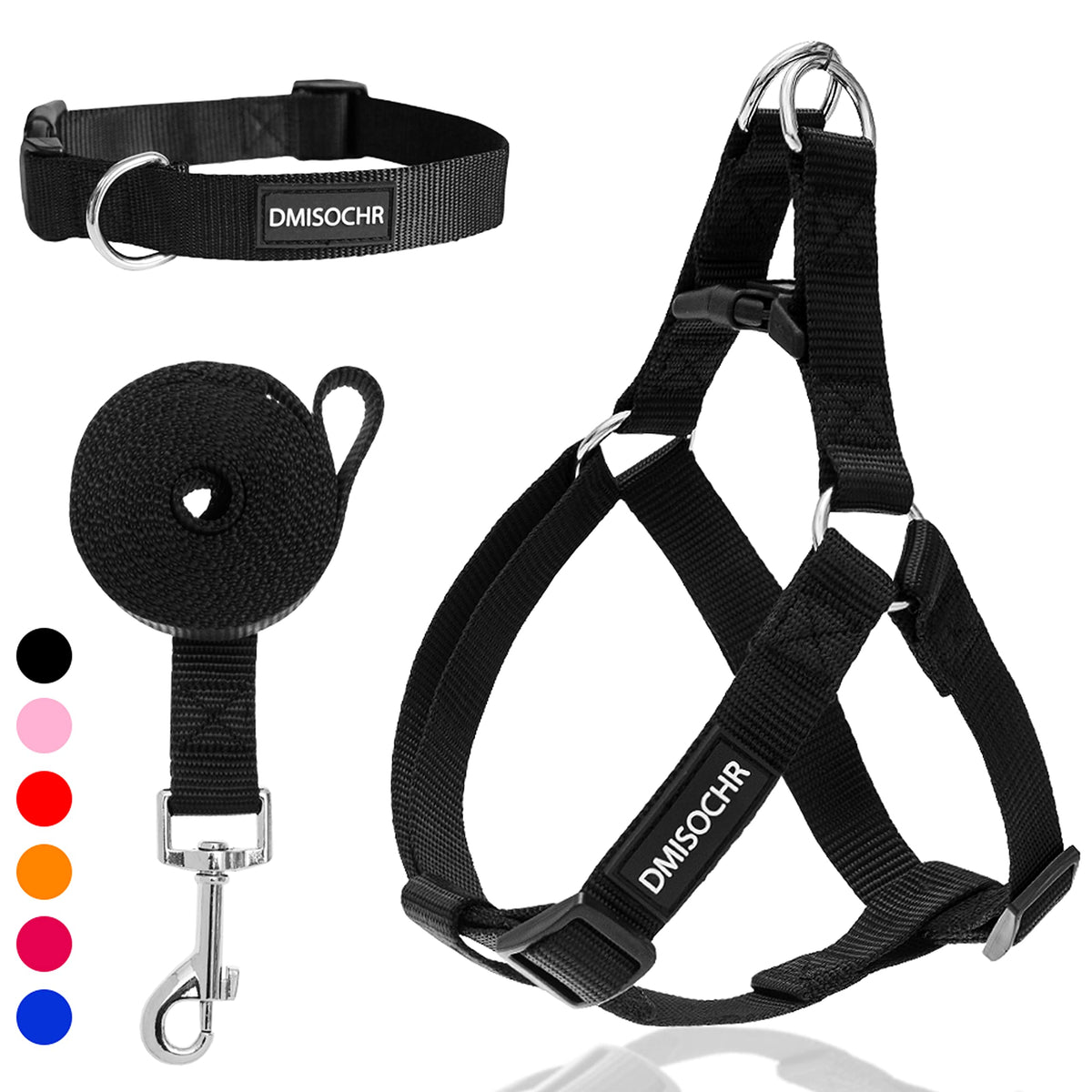 IPRAVOCI Adjustable No-Pull Dog Harness, Leash & Collar Set